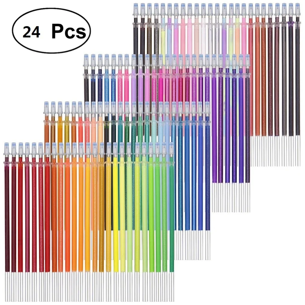 

48 Colors Pen Refills Ink Refills Neon Glitter Metallic Pastel for Coloring Books Crafting Doodling Scrapbooking Drawing