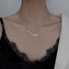 Женское ожерелье с подвеской в виде цветка вишни из стерлингового серебра 925 пробы, цепочка до ключиц, Ювелирное Украшение для свадебной вечеринки