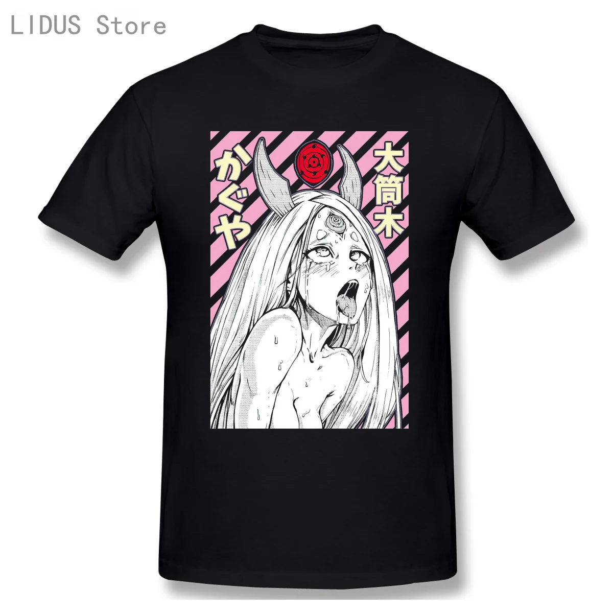 Kaguya Otsutsuki Ahegao Echi крутая и забавная Повседневная модная мужская футболка с круглым