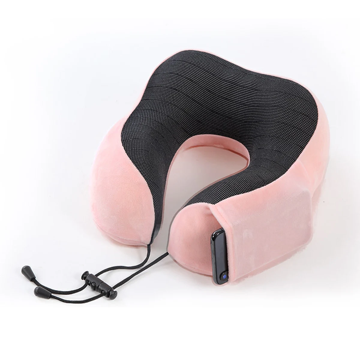 Портативная подушка для шеи U образной формы с ушками ушей складная воздушная из