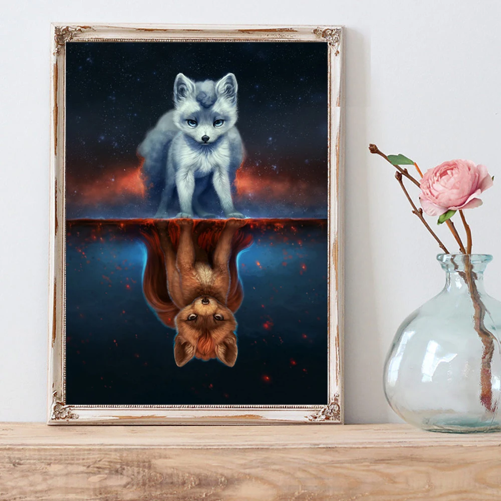 5D DIY Алмазная живопись Кот и Тигр полный квадрат/круг вышивка животных с ринестонами мозаика домашний декор Крестик подарок.