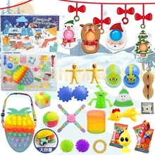 24  Christmas Fidget Toys Advent Calendar Day Pack Anti Stress Toys Kits Stress Relief Fidget Toy Christmas Blind Surprise Box