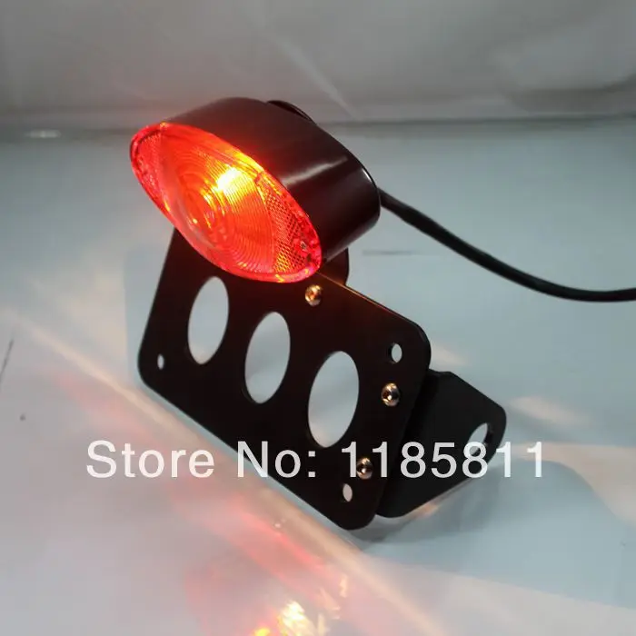 Черный боковой кронштейн для заднего фонаря номерного знака Harley sportster Honda CB750 Hawk