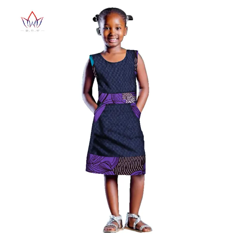 Африканская Одежда для девочек детские традиционные хлопковые платья Дашики