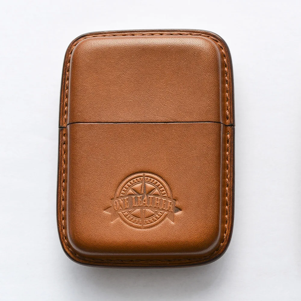 Brown Одна кожаная коробка для сигарет, Мужской подарочный чехол для сигарет, мужские подарки, чехол для сигарет, чехол для табака, кожаный чехол для овощей - Цвет: Brown