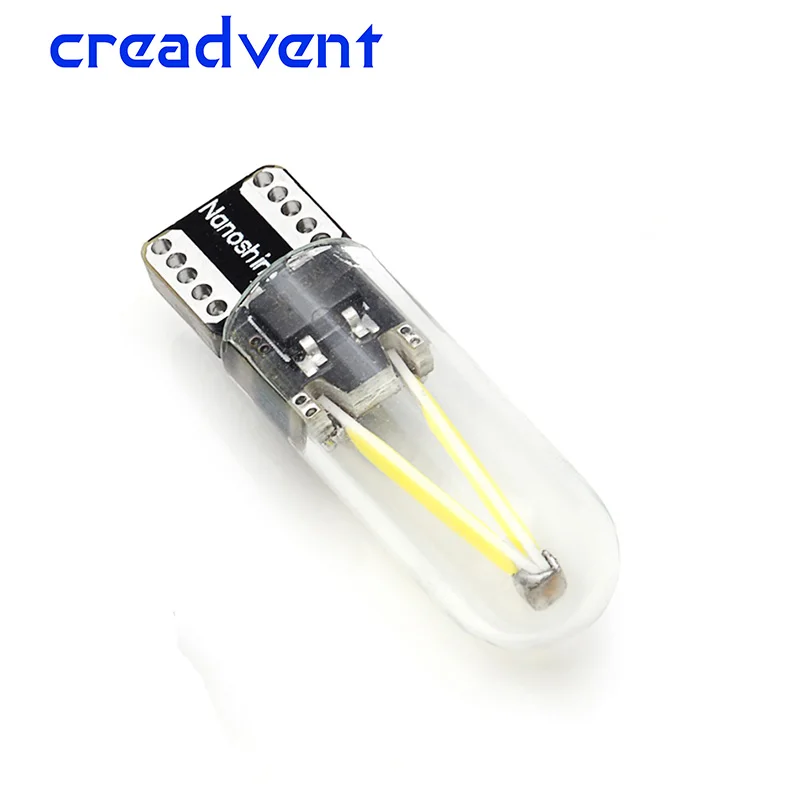 Новейшая модель; W5W led T10 cob стекло автомобиля светильник со светодиодными нитями на авто автомобилей Чтение купольная лампа DRL стайлинга автомобилей 12v