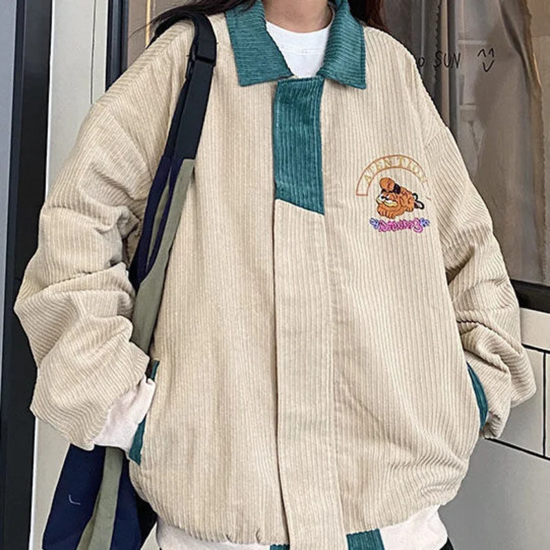 Женская бейсбольная куртка модель 2021 года в Корейском стиле новая Вельветовая на