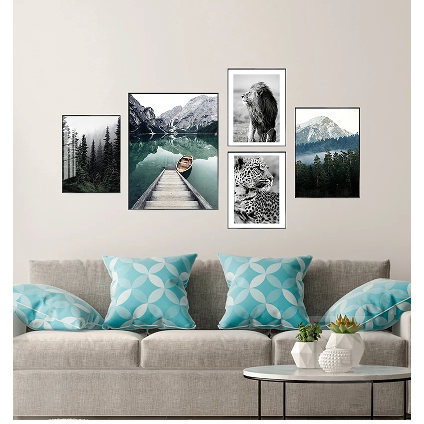 Картина на холсте в скандинавском стиле украшение для гостиной искусственный