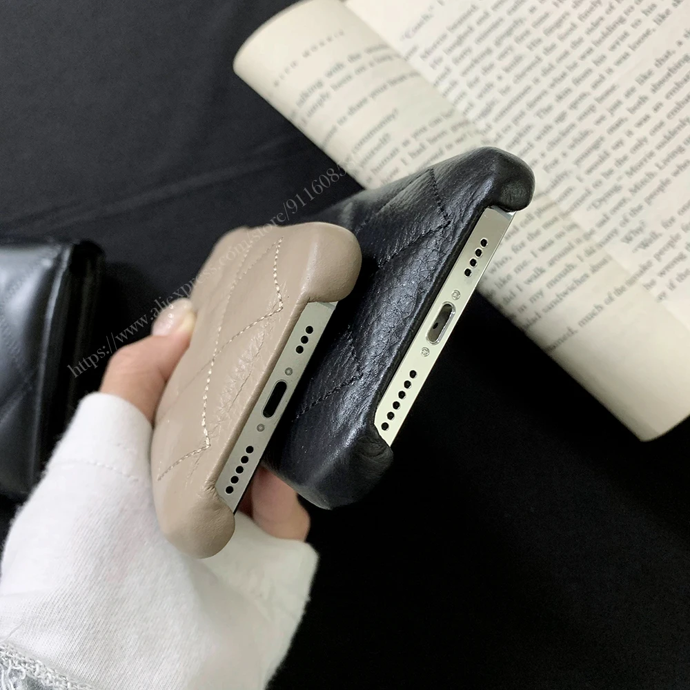 for iphone 13 12 11 pro xs max x xr plus luxury brand genuine leather card pocket case top quality phone cover accessory bag free global shipping