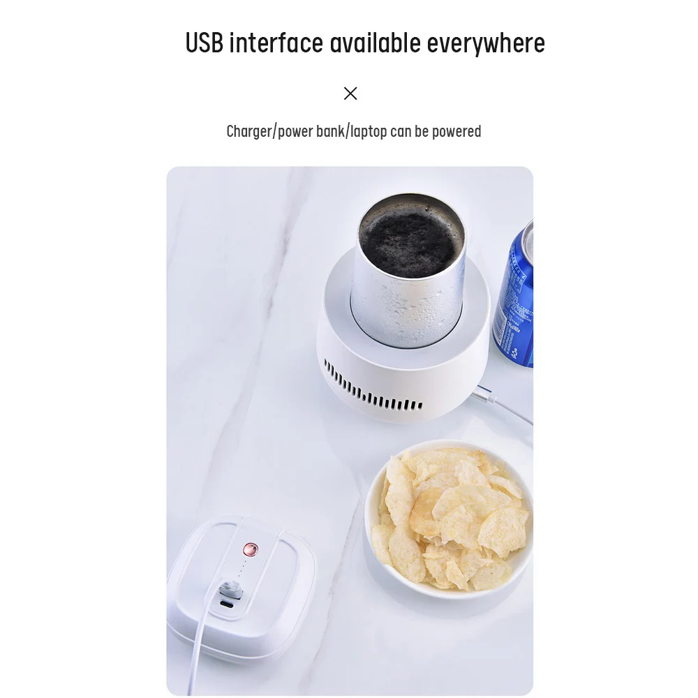 

Car Quick Cooling Cup Home Office Cold Drink Machine Car Mug Cup Refrigerator Quick Aluminium Cooler Auto Mini Refrigerator USB