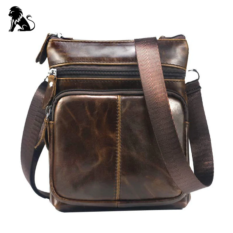 Маленькая сумка-мессенджер из натуральной кожи для мужчин винтажные мужские