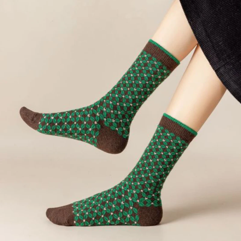 3 Pairs Long Winter Socks Women 2021 Fashion New Cold Resistance Keep Warm Wool Socks Thick Snowfield Sports Korean Socken Calze