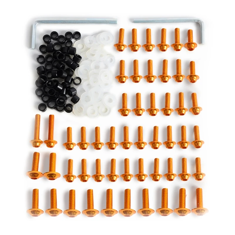 

158pcs Motorcycle Fairing Bolts Kit Fastener Clips Screw Durable Stylish
