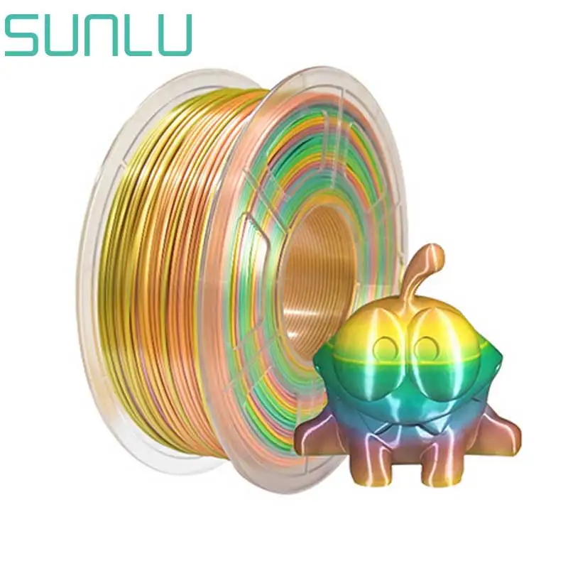 SUNLU 3D нити шелка Rainbow 1 75 мм кг для FDM блестящие Цвет шелк чувство пла пластика с