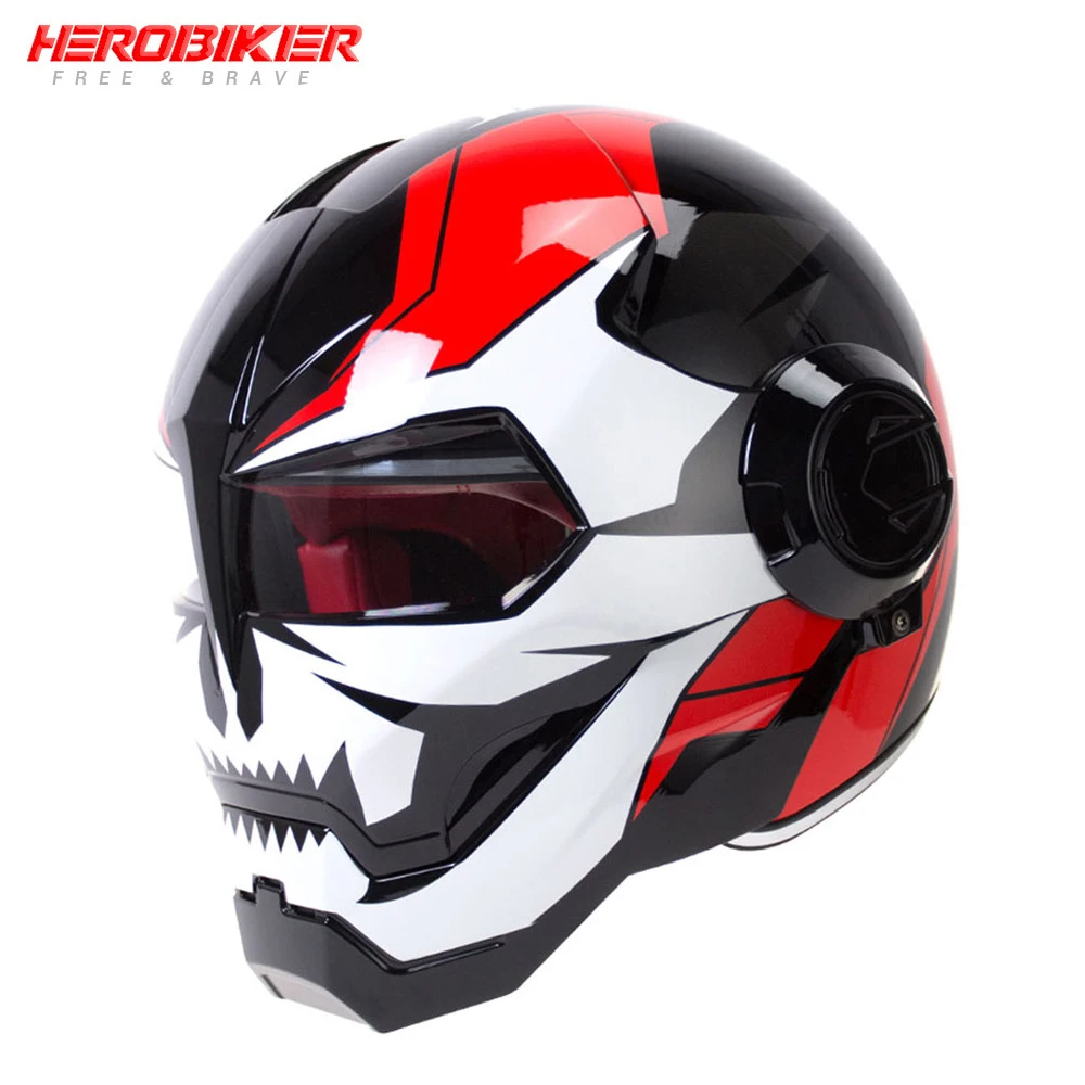 Мотоциклетный шлем HEROBIKER мотоциклетный на все лицо для верховой езды крейсера