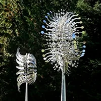 new metal windmill outdoor wind spinners wind catchers yard patio home decoration gifts for kids garden supplies