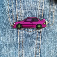 new hot sale cute small purple car brooch pin creative fashion children cartoon bag backpack badge jewelry gift scarf buckle
