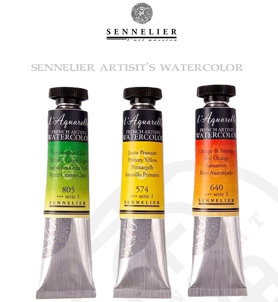 French SENNELIER master honey watercolor paints tube 98 colors 10ml 21ml artist acuarelas art supplies