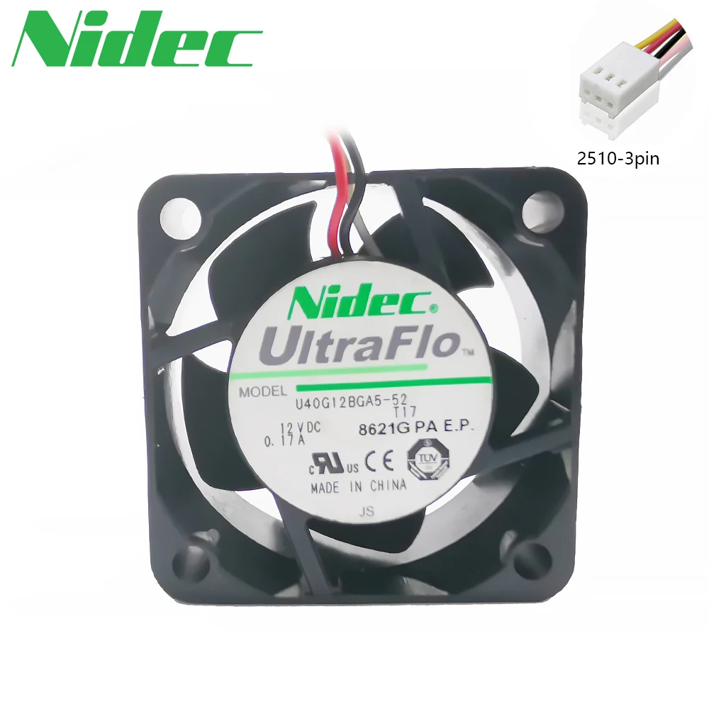 Новый высокоскоростной вентилятор Nidec 4020 12 В а Φ 4 см 40*40*20 мм с двумя