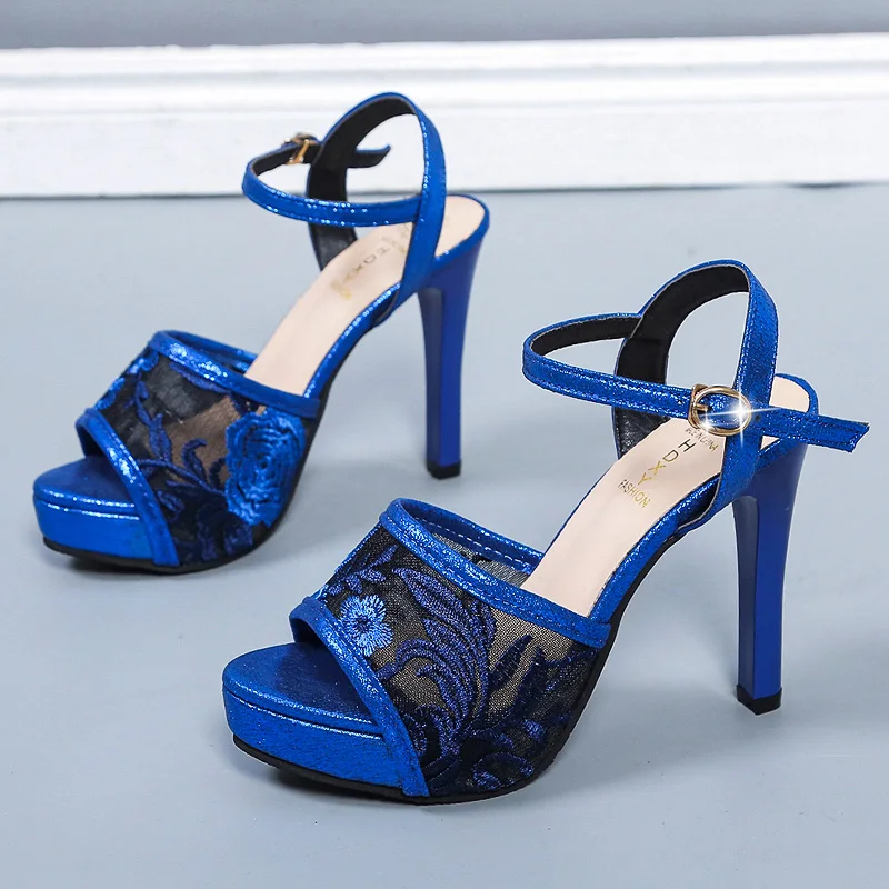 Босоножки на платформе и каблуке Женская обувь Свадебные туфли высоком Женские