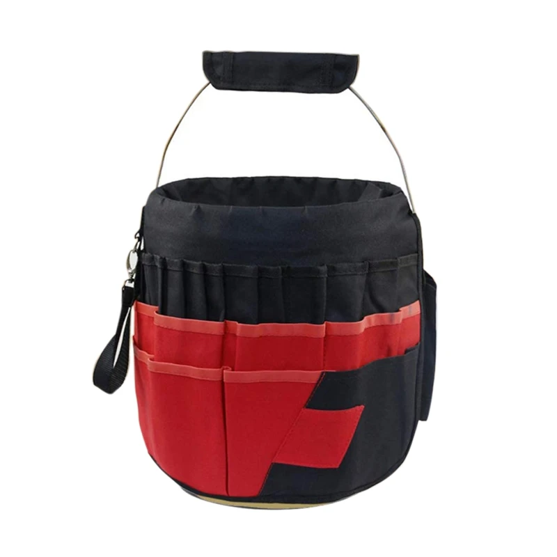 

Bucket Organizer Tote Bag Toolkit Bag Garden Tool Kits 42 Storage Pocket Tool Repair Kit Construction Toolbox Organizer