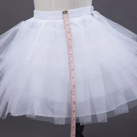 3 10 years children girls white ballet skirt tulle ruffle short crinoline bridal wedding petticoats gown baby girl underskirt