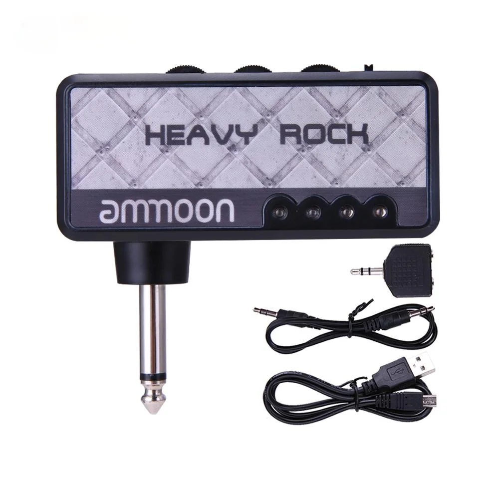 

ammoon Portable Electric Guitar Amplifier Amp Mini Headphone Amp Built-in Distortion Effect Top Quality Guitar Accessories Parts