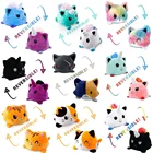 Двусторонняя мягкая игрушка для кошек, разные настроения, разные стороны, двусторонняя плюшевая игрушка, набивное животное для ребенка, подарок на день рождения