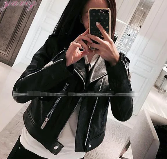 

Womens Faux Suede Short Velvet Jacket Moto Biker Zip Up Slim Jackets Motorcycle Polyurethane Leather Lapel Coats Winter Outwear