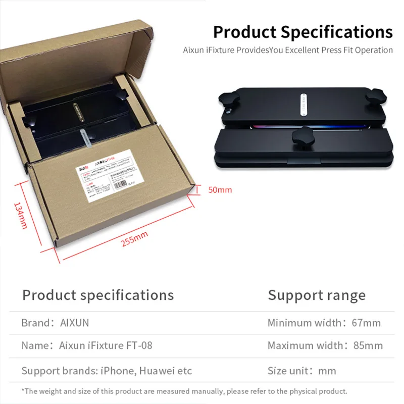 jc aixun phone rear glass fixing mould lcd screen refurbishing pressure mould phone screen disassemble press fixture ft 08 free global shipping