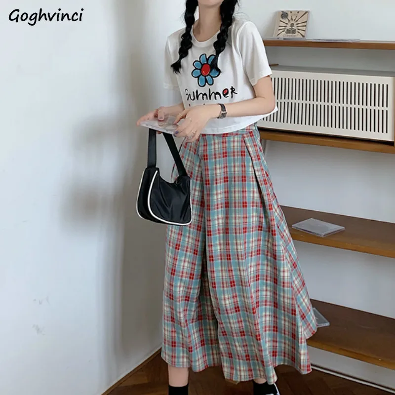 

Sets Women Retro Plaid Slim A-line Students Preppy Style Casual Chic Draped Flower Printed Pattern Cute Elegant Trendy Daily Ins