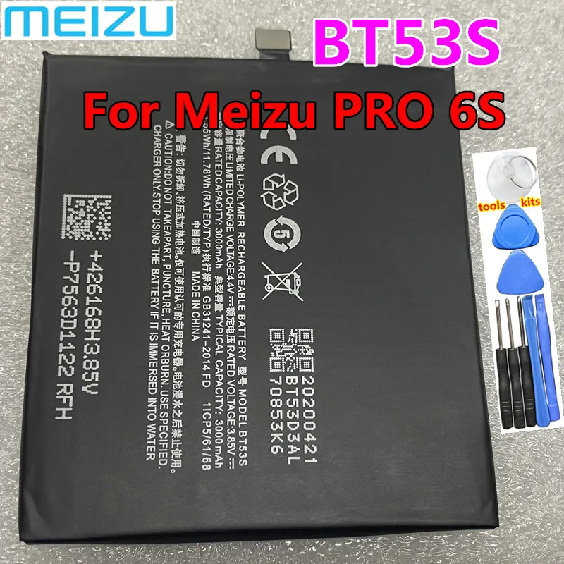 

Meizu High Quality Original Battery BT53 BT53S For Meizu Pro 6 M570M M570Q M570H / Pro 6S Pro6S M570Q-S Mobile Phone Batteries