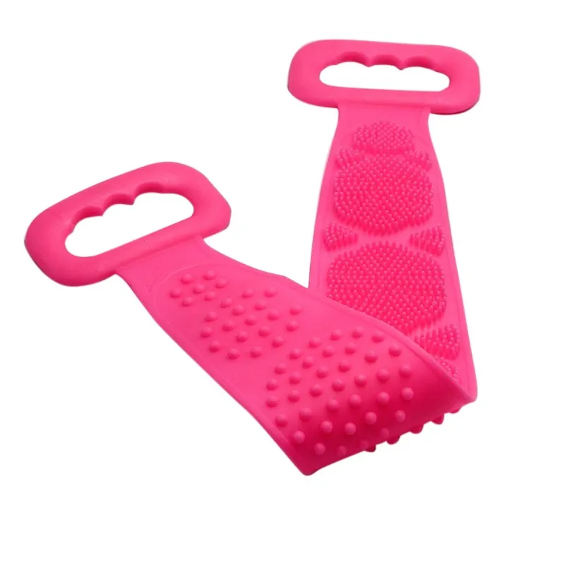 Силиконовая щетка для мытья душа и спины мягкое банное полотенце отшелушивающая