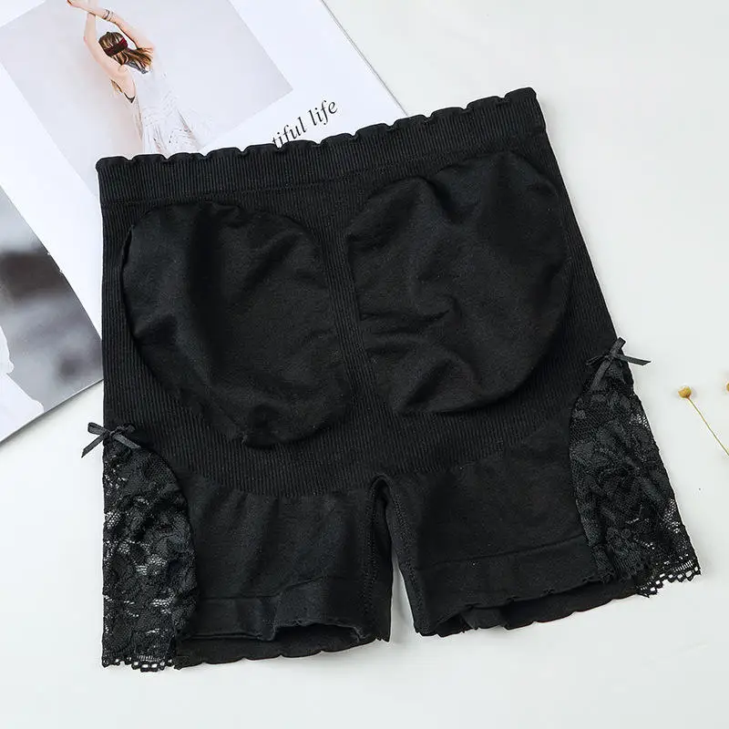 

Summer High Waist Safety Shorts Women Clothes Casual Underwear Elasticity Soft Lace Safety Shorts Pants Female Solid Color Q3843