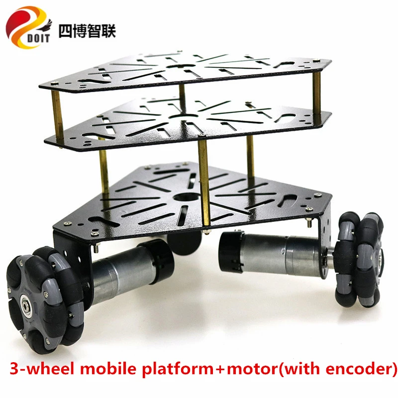 SZDOIT Wi Fi/Bluetooth/ручка Управление 3 Слои в металлическом корпусе 3WD RC робот шасси