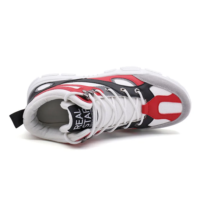 Мужские классические ботинки на шнуровке LIN KING Блестящие ботильоны с высоким