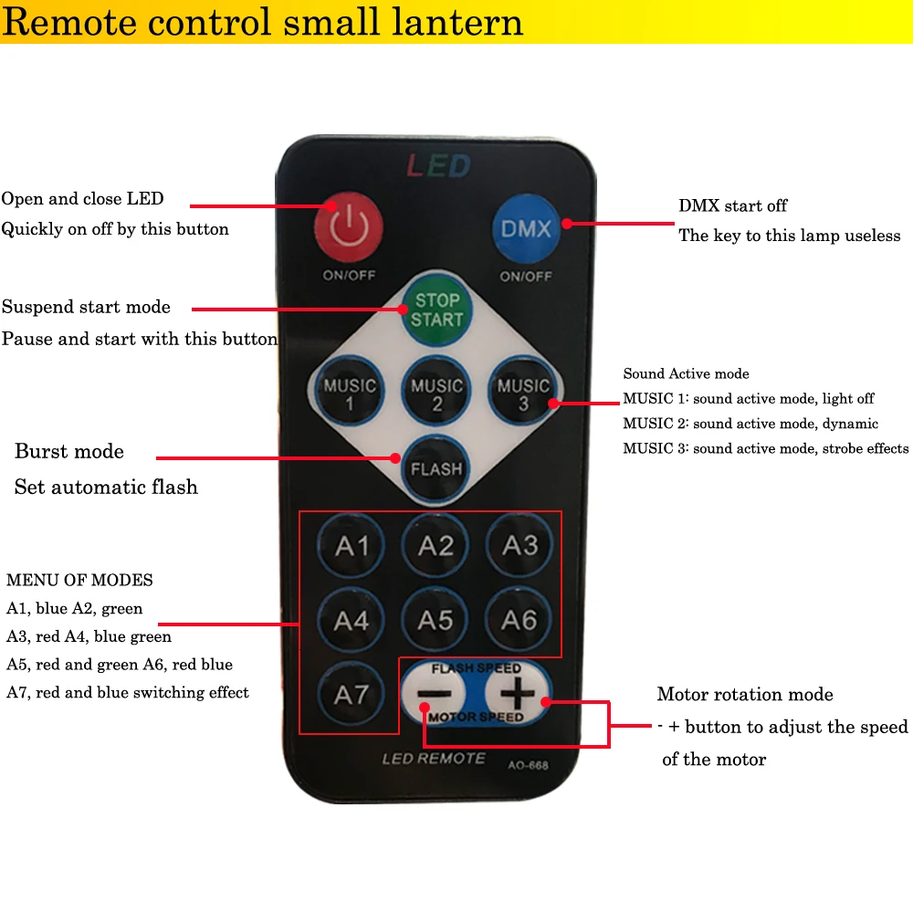 3 LEDs Magic Ball Disco Light Stage Lighting Effect with Remote Controller Auto Sound Control for DJ Concert Party | Лампы и освещение