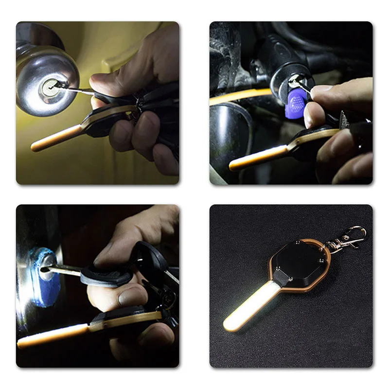 

Mini LED Flashlight Light Mini Key Shape Keychain Lamp Torch Emergency Camping Light IQ6