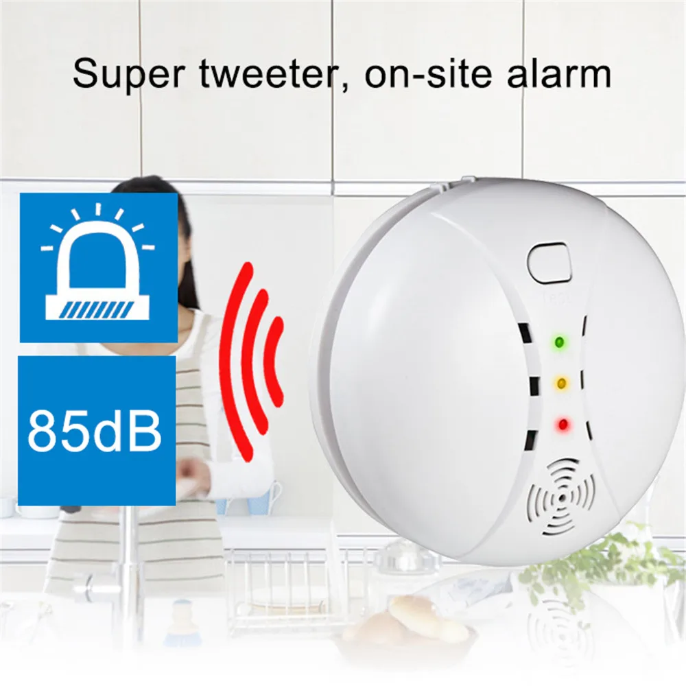 

433MHz Wireless Smoke Detector Sensitive Fire Sensor For WIFI GSM office home security Alarm System Auto Dial alarm Systems