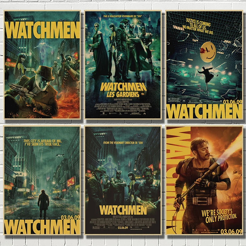 Watchmen классический фильм крафт бумага постер Бар Кафе гостиная столовая