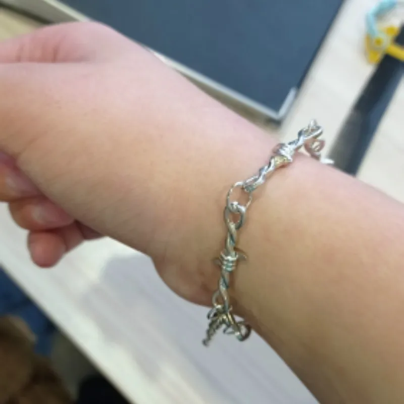 

Barbed Wire Thorny Bracelet Barbed Wire Thorny Chain Winding Chain Bracelet Fashion Jewelry Rock Night Club Unisex Bracelet