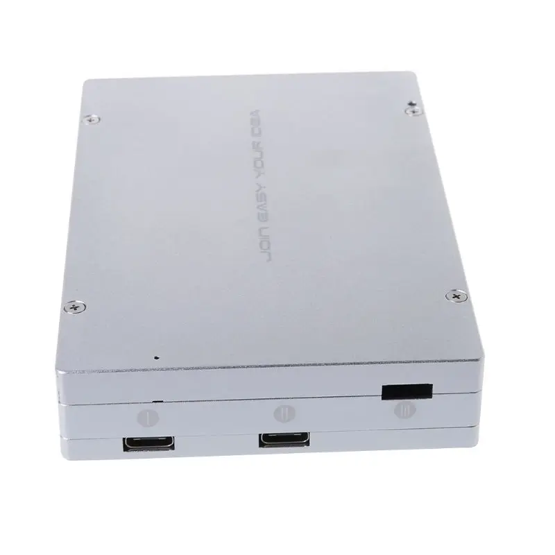 

2021 New Aluminum M.2 NVME SATA 2.5\" SDD Box Mobile Case Enclosure Nvme+Sata+Sata 3 Discs
