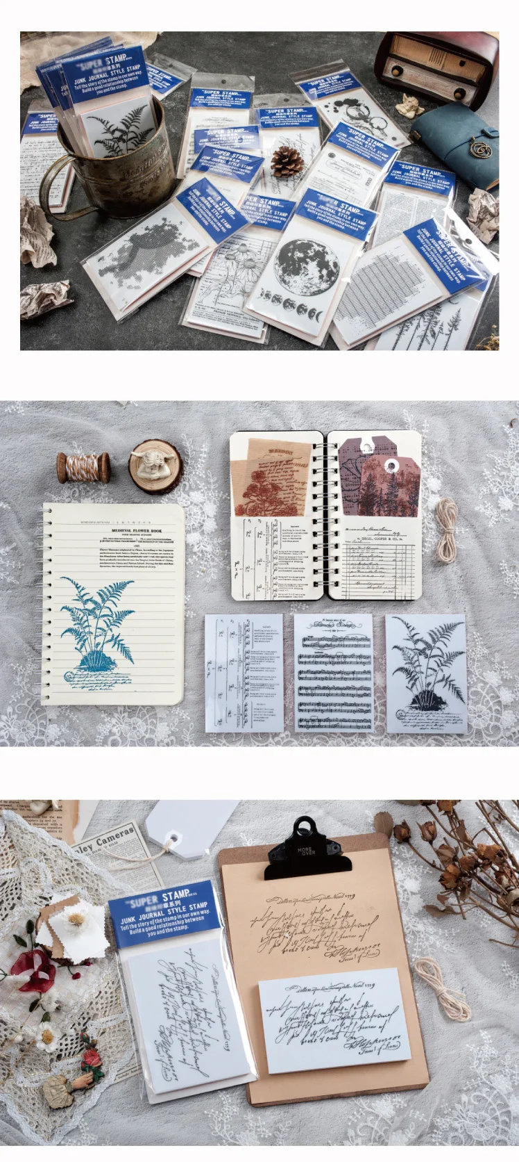 Floriography Junk Journal Bullet Journal Decorative Rubber Stickers Scrapbooking Stick Label Diary Stationery Album Sticker