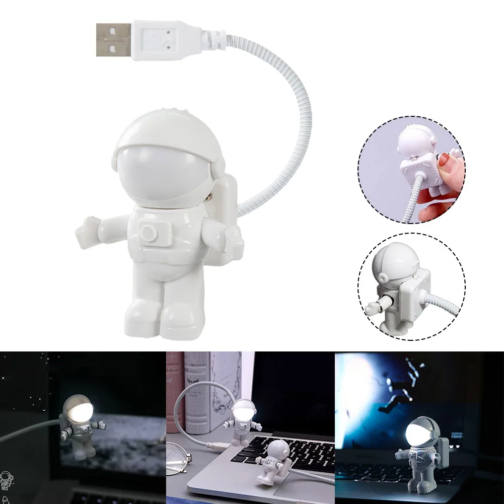 Astronaut LED Night Light Creative Flexible USB Powered Spaceman Lamp Eye-Care Reading For Computer Laptop PC | Лампы и освещение