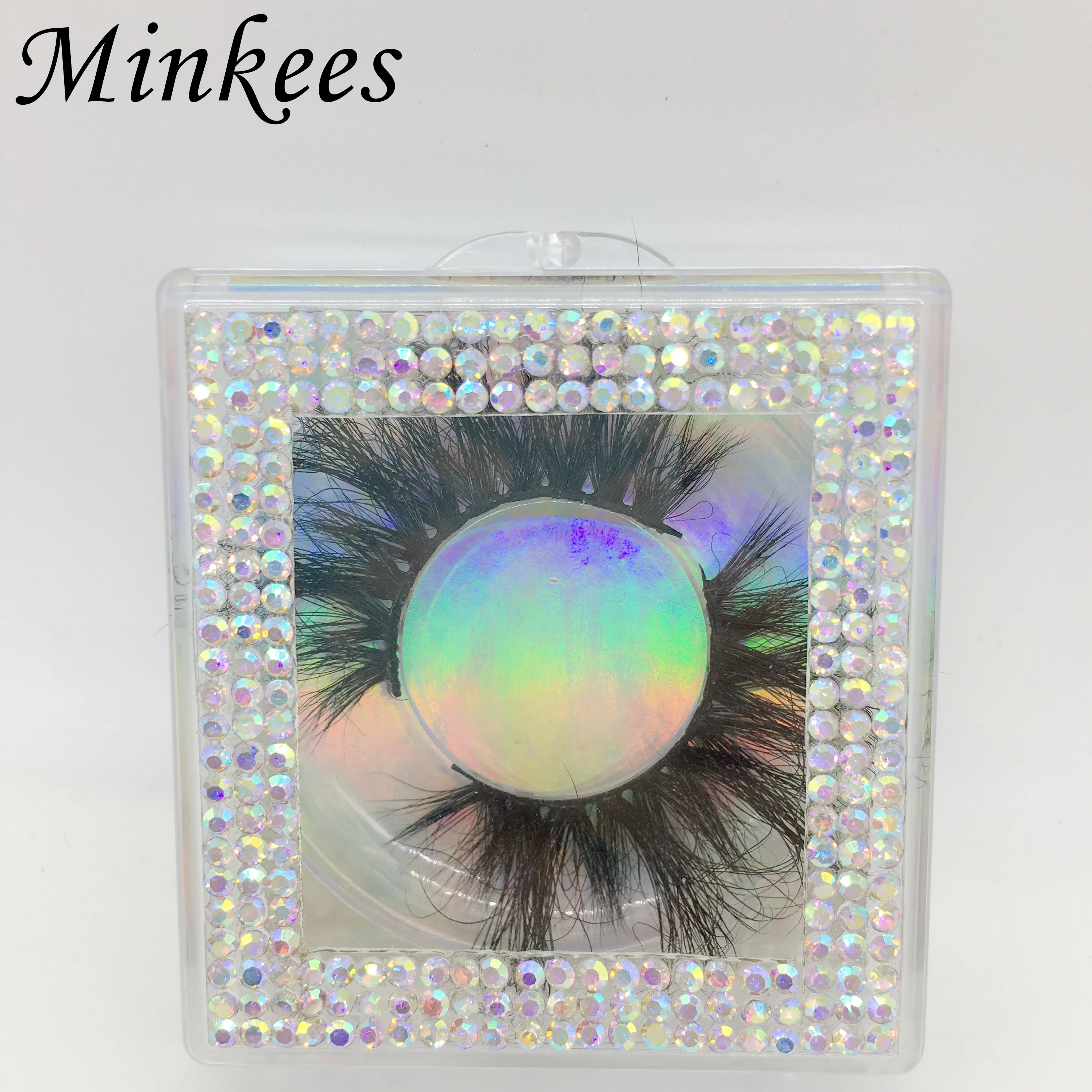 

25mm Mink Lashes Wholesale Rhinestone Blingbling Glitter 5D False Eyelashes Packaging Handmade Dramatic Fluffy Wispies Eyelash