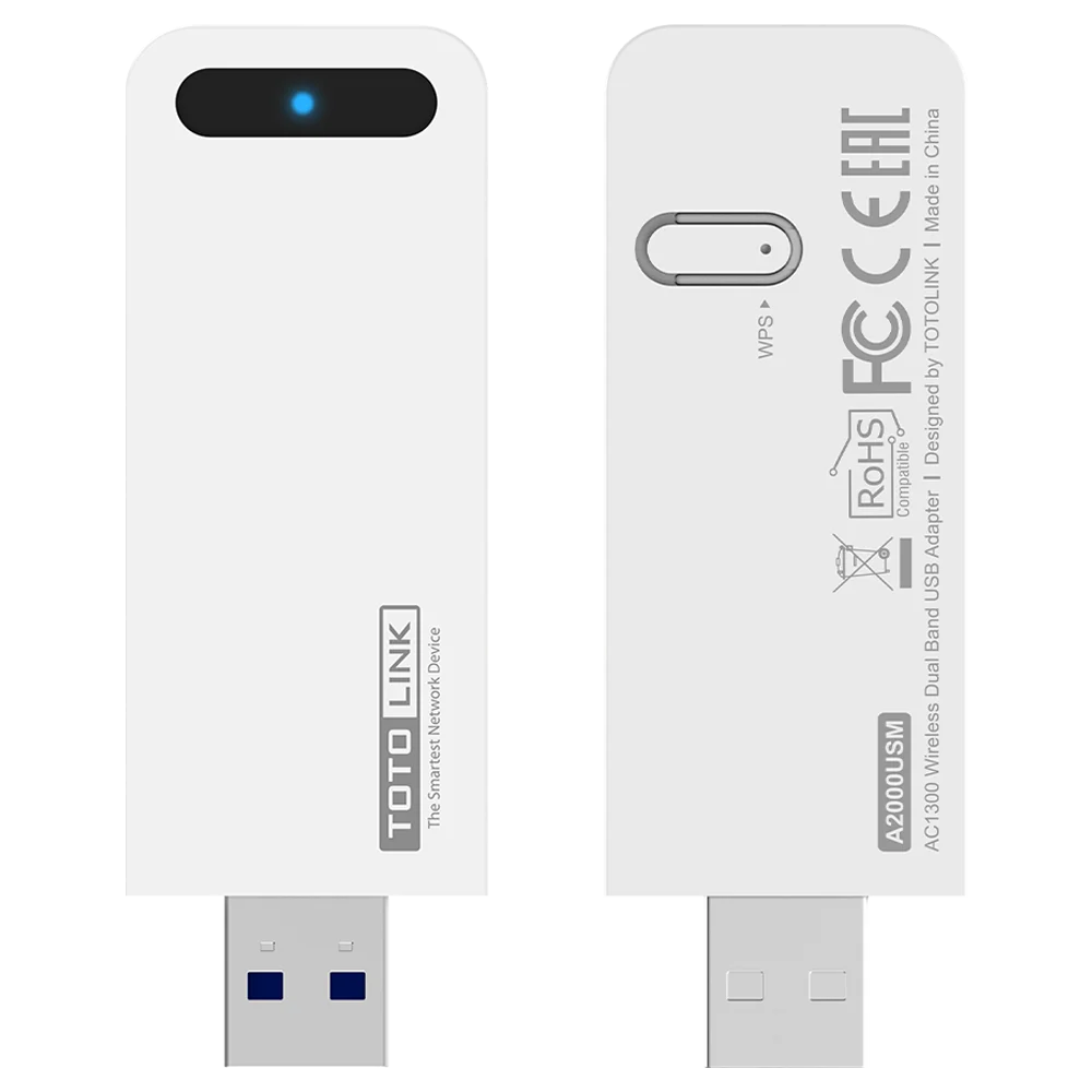 Buy TOTOLINK A2000USM Wireless USB3.0 Adapter 1267Mbps 2.4GHz/5GHz 802.11AC on
