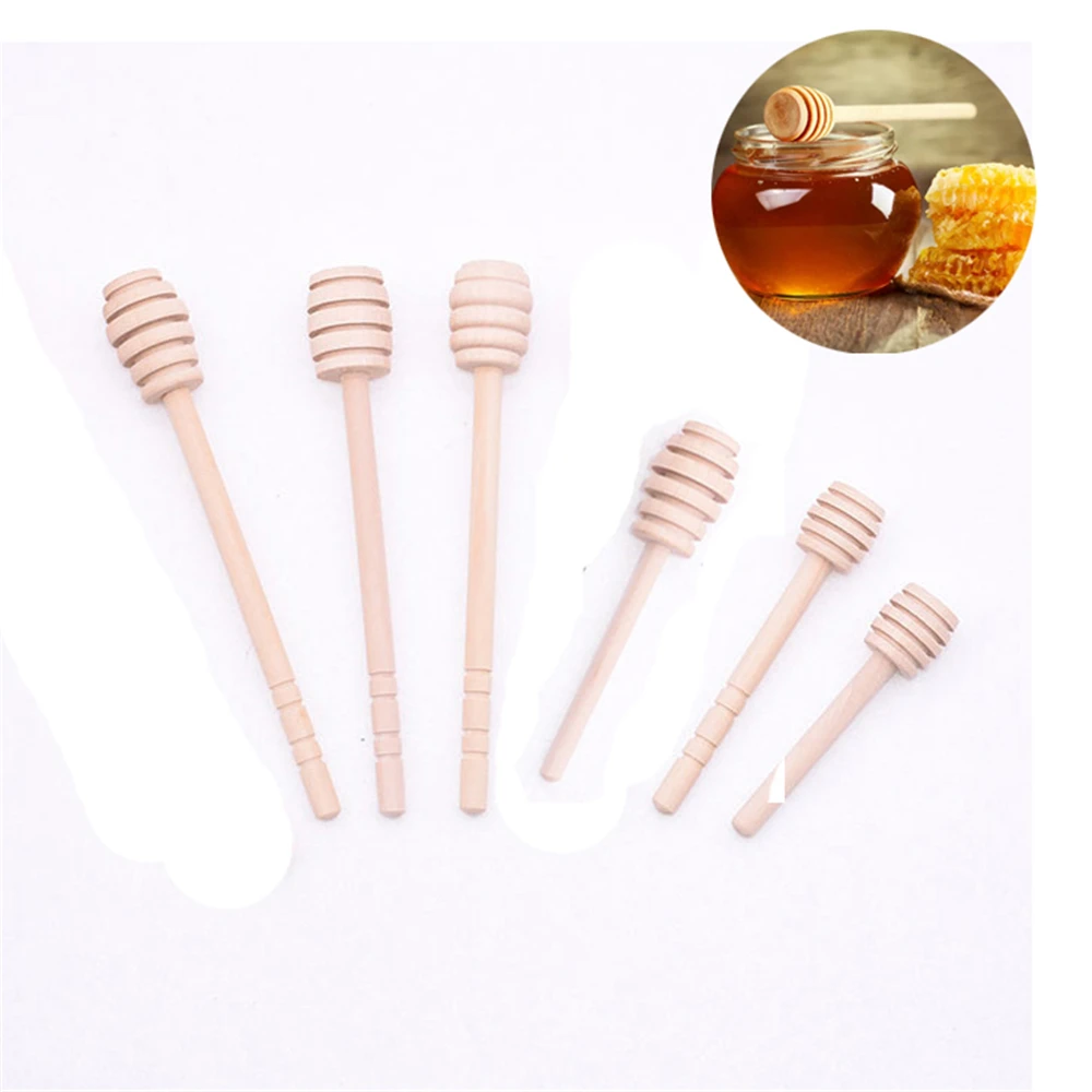 

50 Pcs Wooden Honey Dipper Sticks Mixing Stirrer Honey Jar Spoon Stir Bar Wedding Party Favors Kitchen Tools Can Engrave LOGO X5