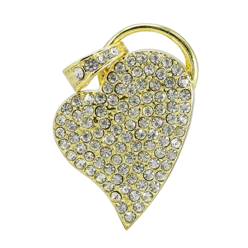 Usb флеш накопитель в форме сердца с кристаллами 4 ГБ 16 32 64 ГБ|usb drive|flash driveusb flash drive |