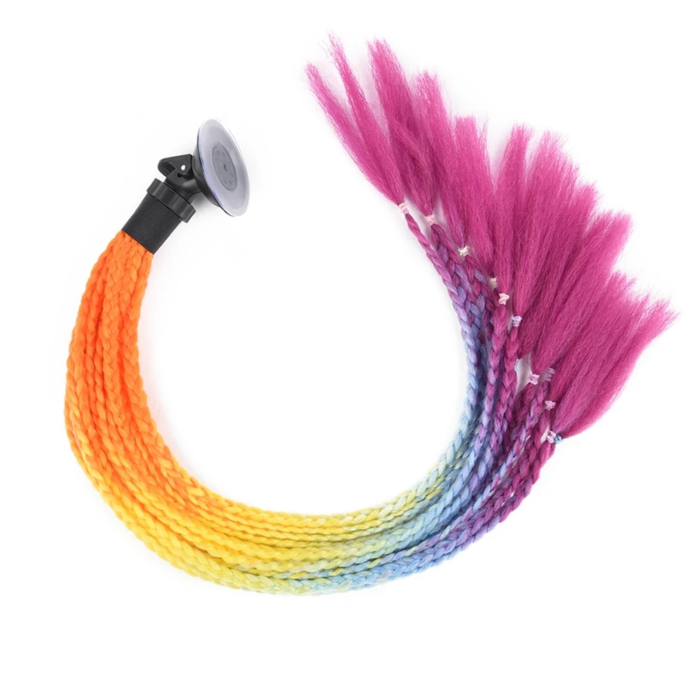 

Шлем с косичками для мотоциклистов Женский вязаный крючком волосы с косичкой синтетический удлинитель волос для конского хвоста