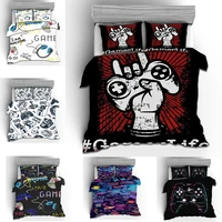 23pcs 3d digital gamer printing bedding set 1quilt cover 12 pillowcases useuau size twin double full queen king